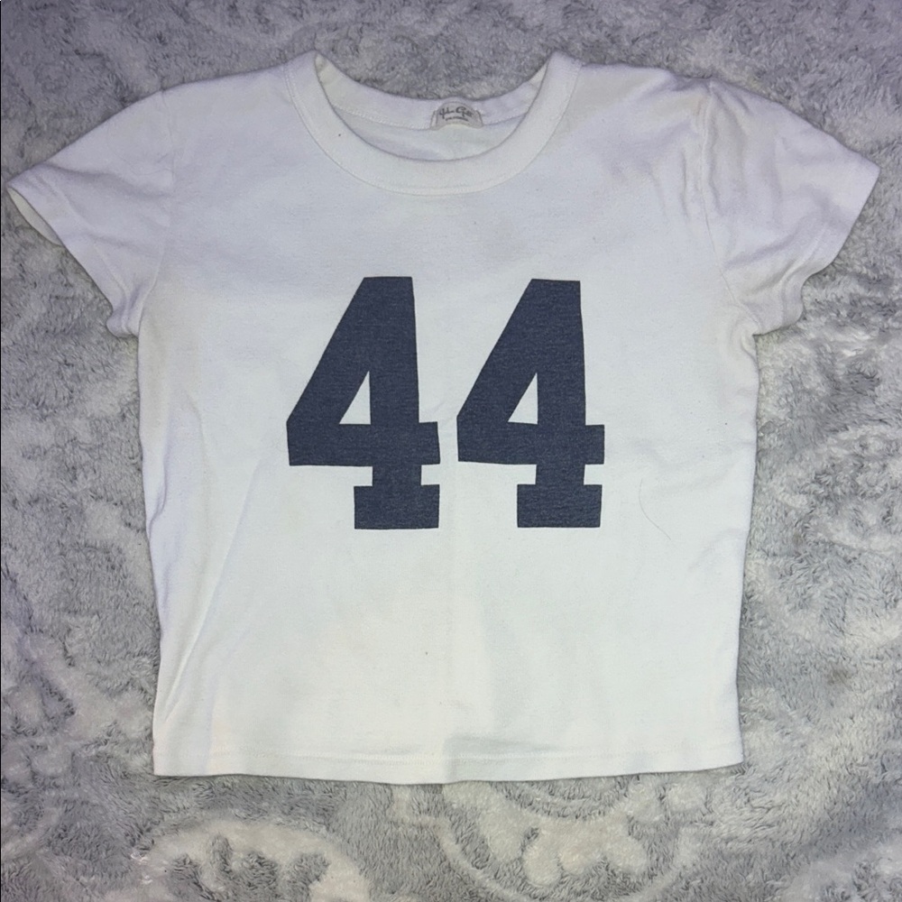 PacSun White Tee with Navy Graphic